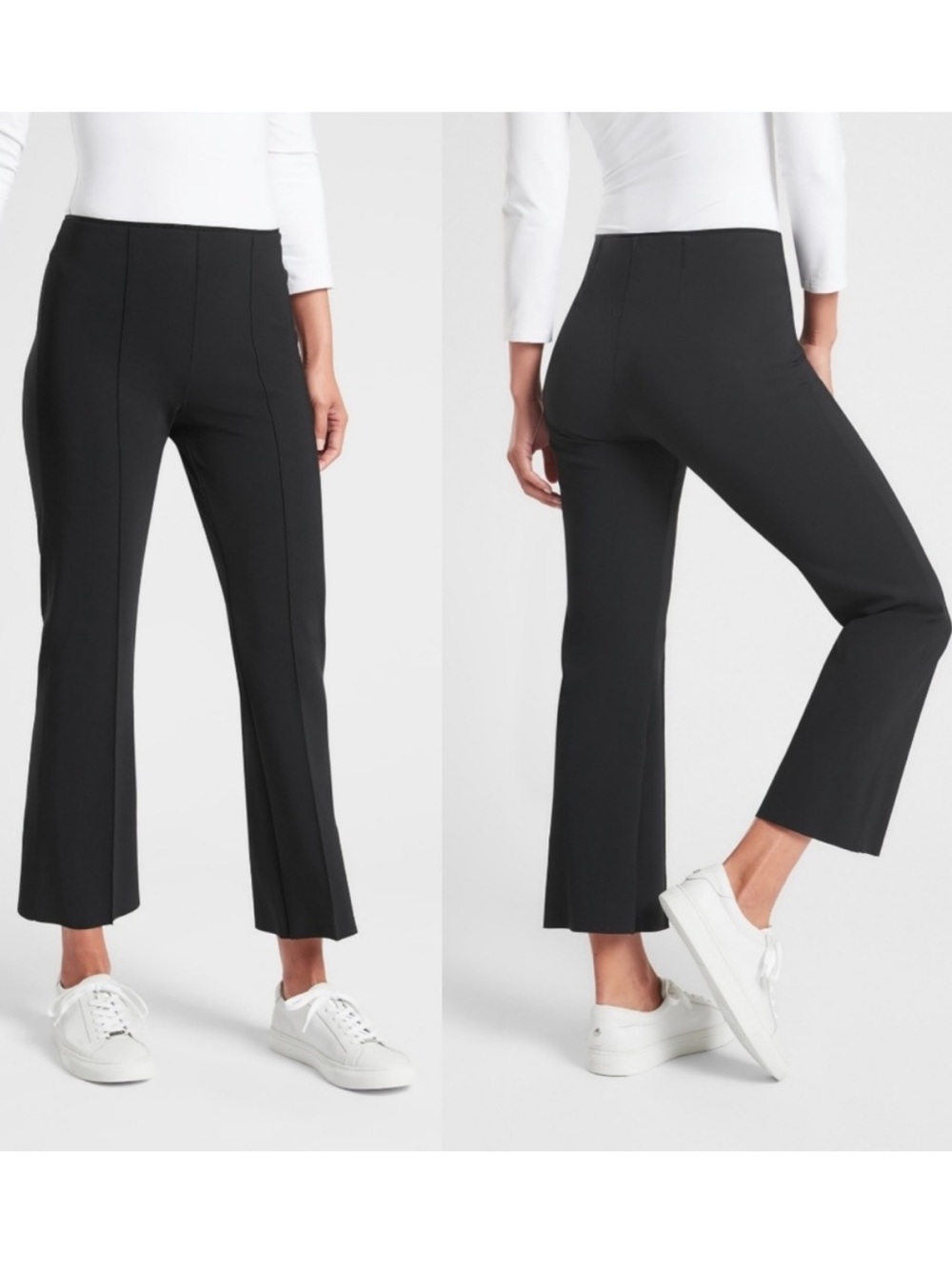 ATHLETA Mercurial Crop Flare Pant Black Pull-On Size Small